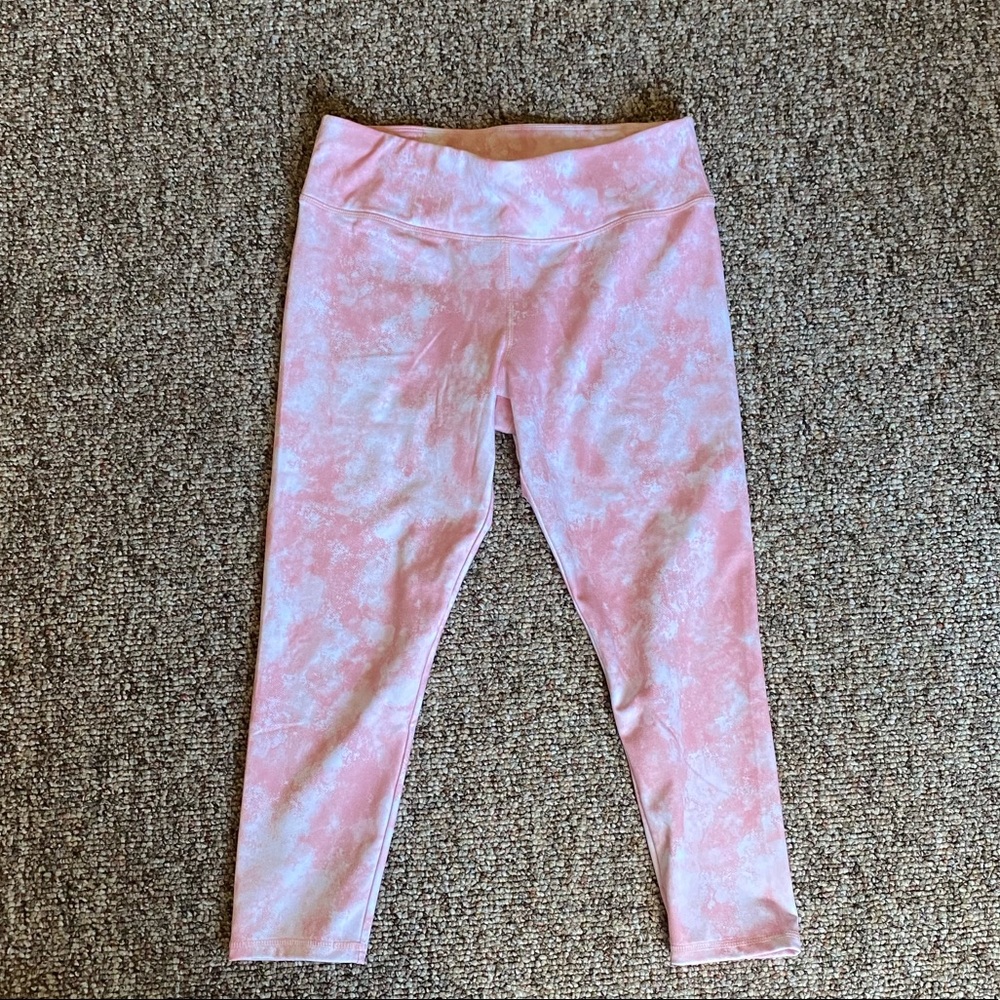 Jockey Pink Tie Dye Yoga Pants 7/8
